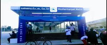 Advertising in Washermanpet metro station, Wall Wrap Advertising in Washermanpet Metro Station Chennai
